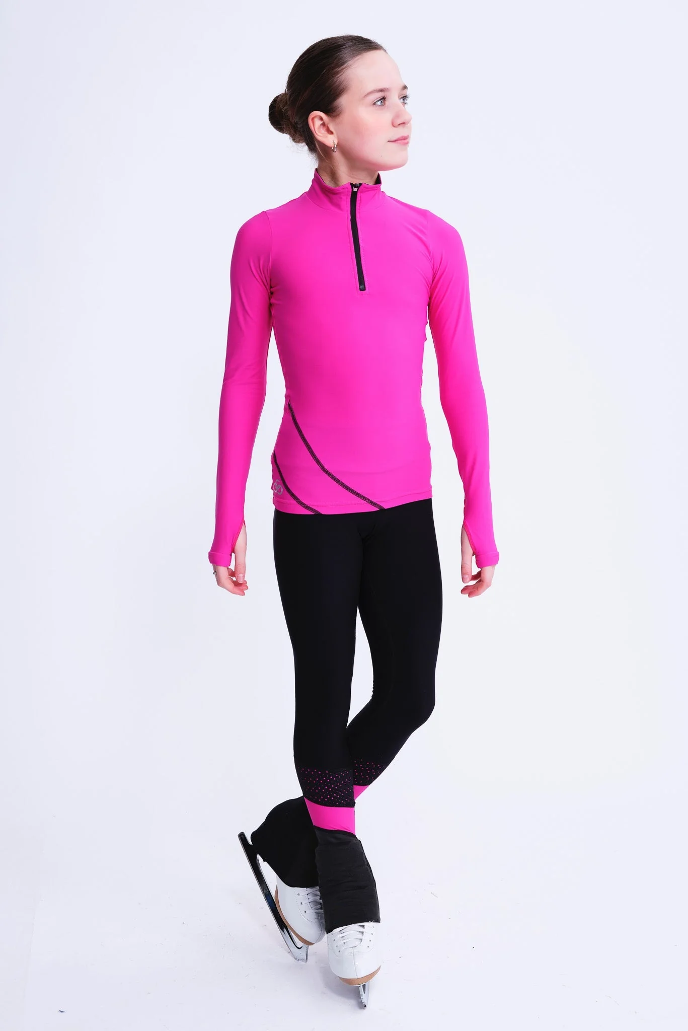 Desire Half-Zip Top in Fuchsia - Image 3