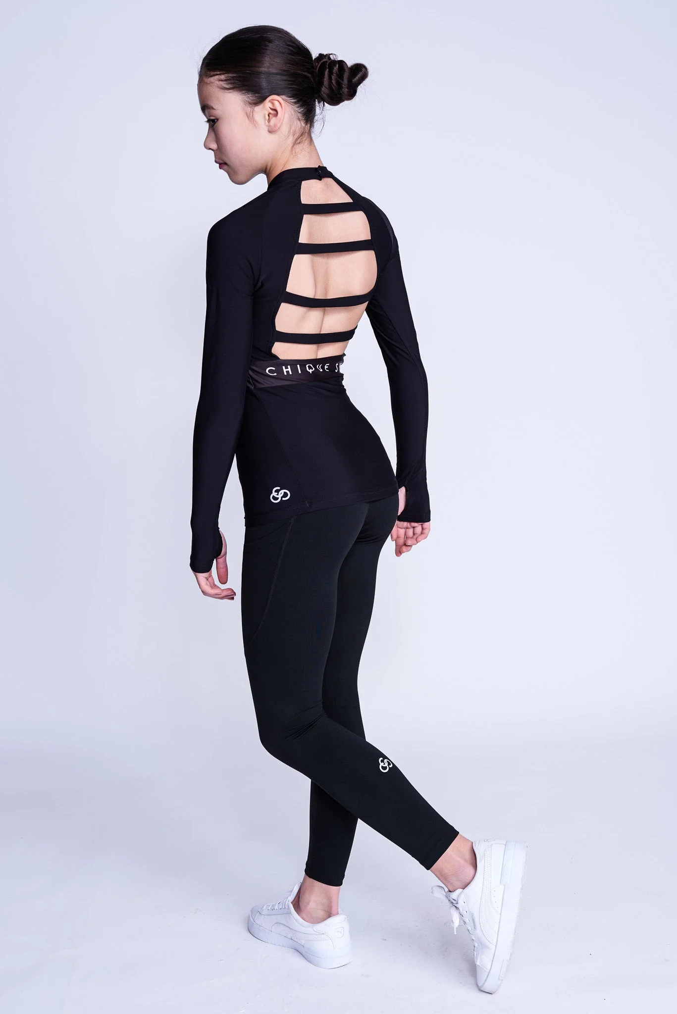 Empower Long-Sleeve Top in Black - Image 3