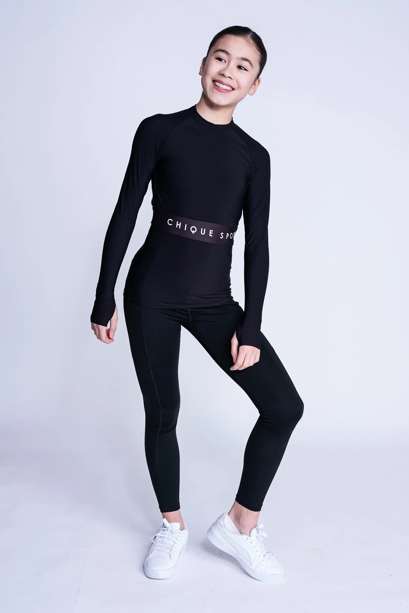 Empower Long-Sleeve Top in Black - Image 4