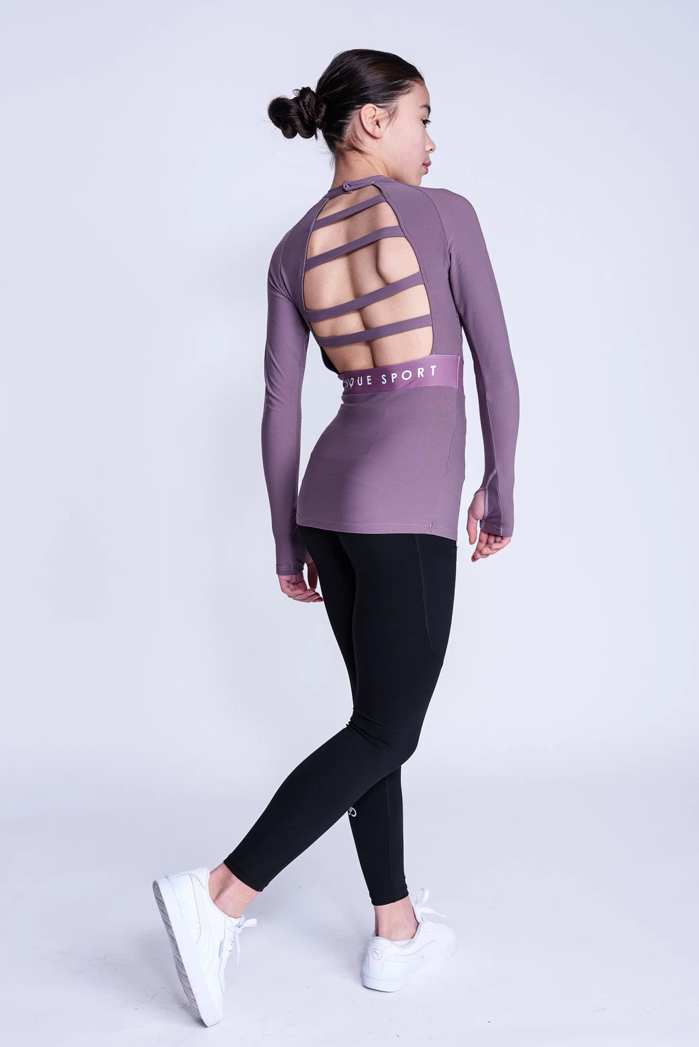 Empower Long-Sleeve Top in Mink - Image 3