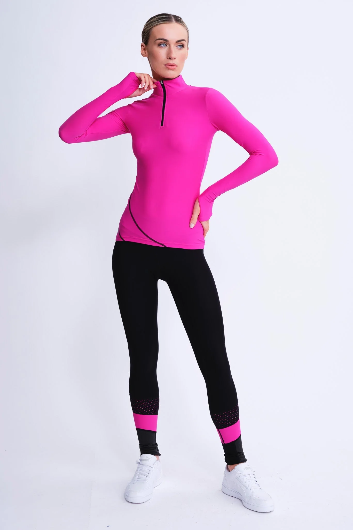 Desire Non-Slip Leggings in Fuchsia - Image 8