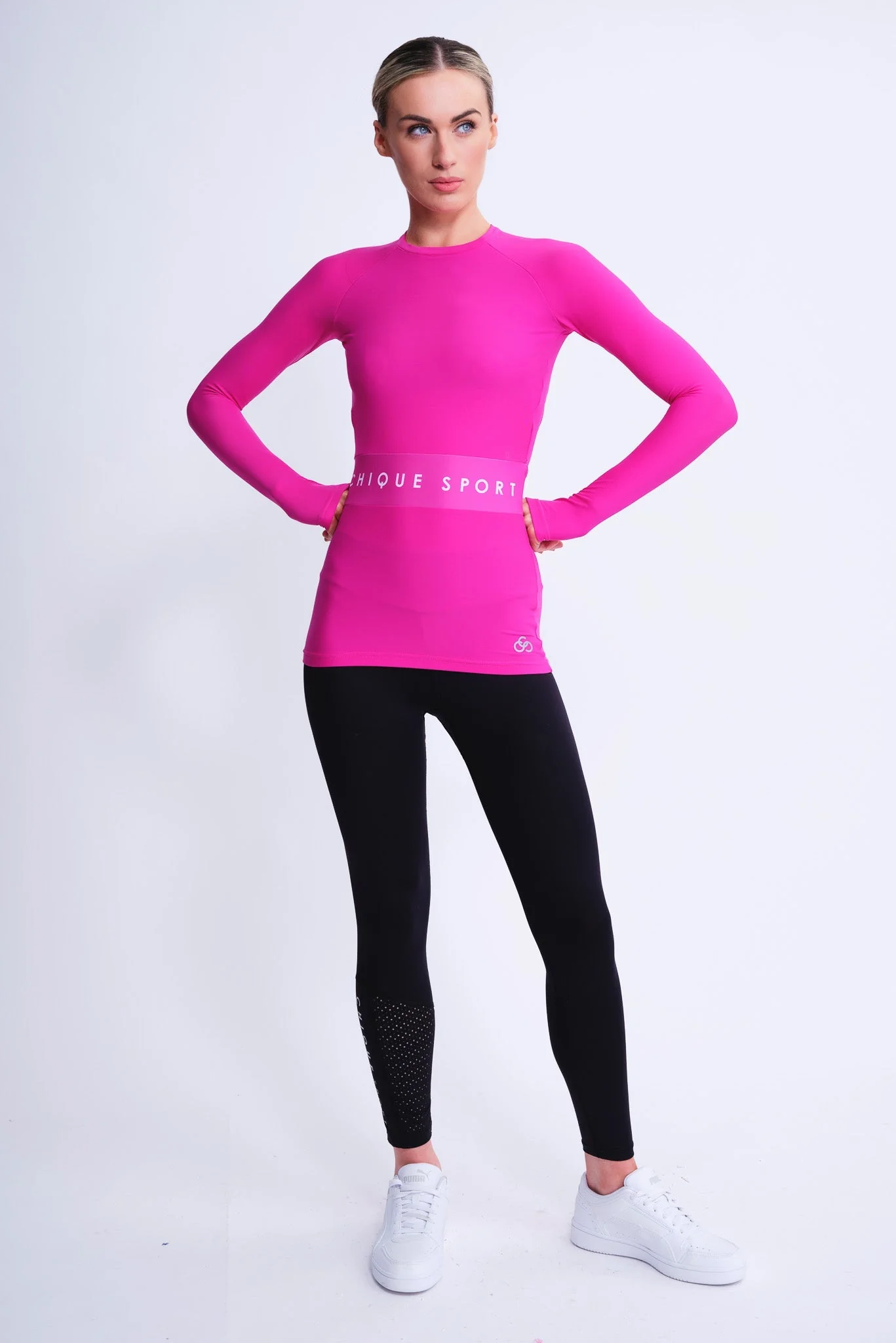 Empower Long-Sleeve Top in Fuchsia - Image 3