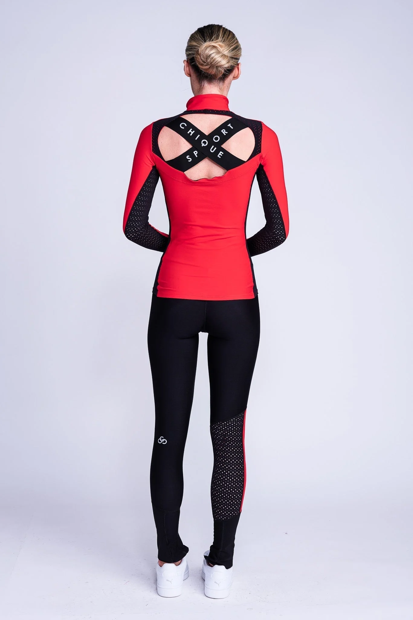 Inspire Non-Slip Leggings in Red - Image 3